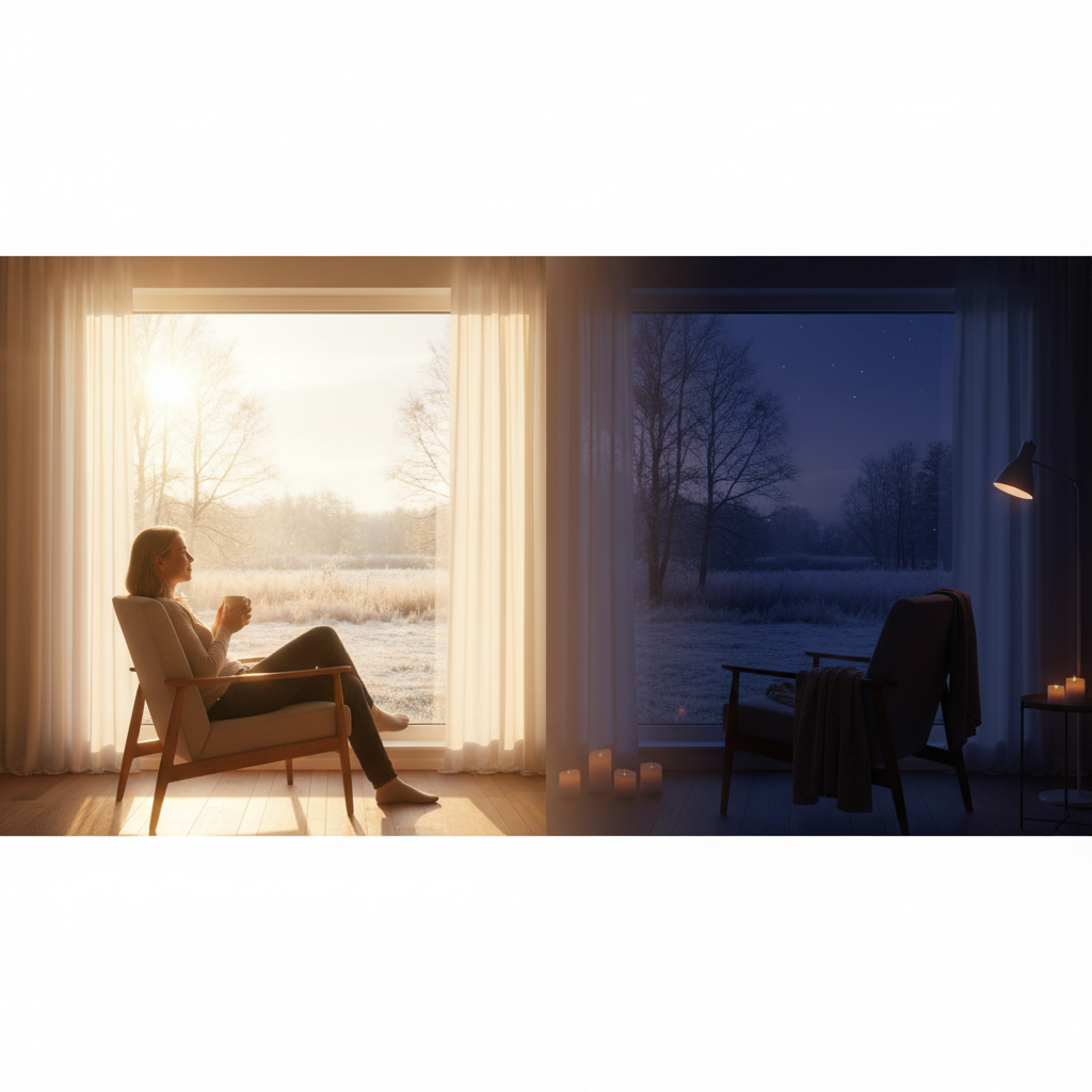 How the 40-20-40 Natural Circadian Reset Method Uses Morning Light and Evening Darkness to Combat Winter Seasonal Depression