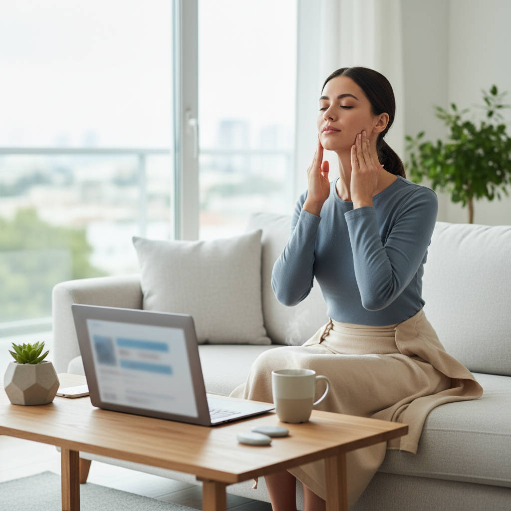 How Jaw Tension from Stress and Screen Time Affects Sleep Quality and Simple Exercises That Restore Facial Muscle Balance