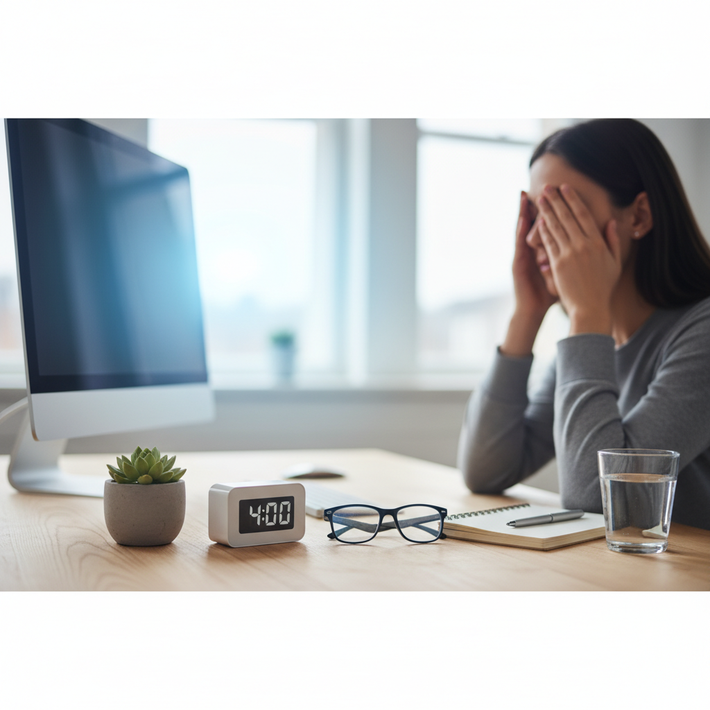 How the 4-1-4 Vision Break Method Prevents Computer Eye Strain While Maintaining Deep Work Focus During Extended Screen Sessions