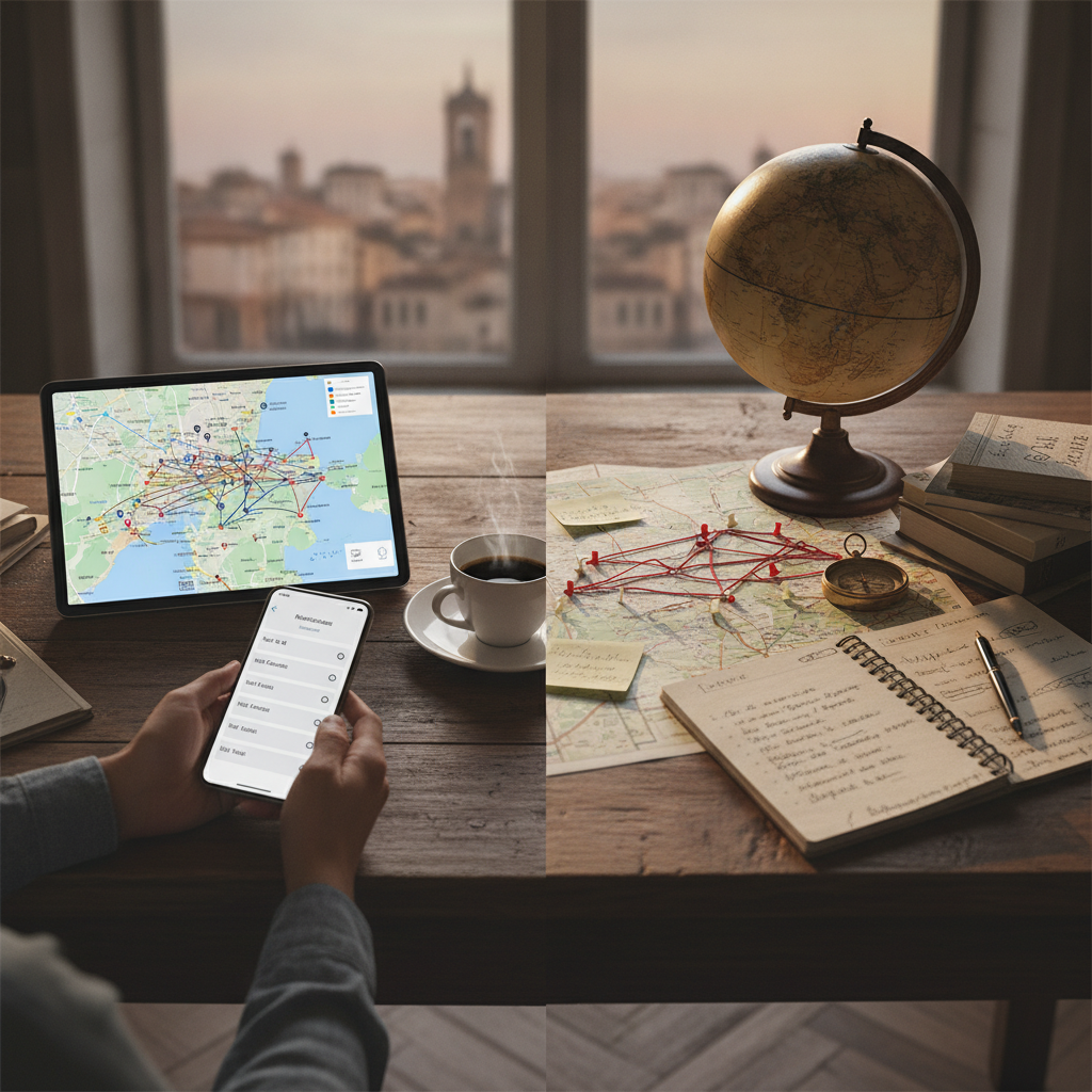 How AI-Powered Itinerary Apps Compare to Traditional Travel Planning Methods When Organizing Complex Multi-Stop Trips