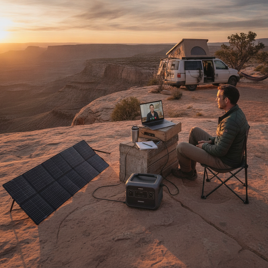 How Portable Power Stations With Solar Panel Pairing Are Changing the Way Remote Workers Handle Off-Grid Travel