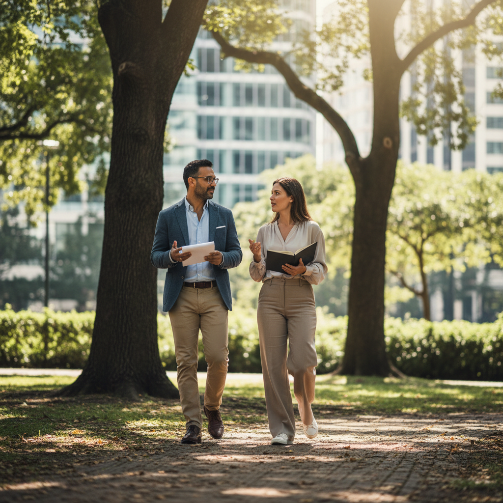 Why walking meetings boost creativity and decision-making more than office discussions