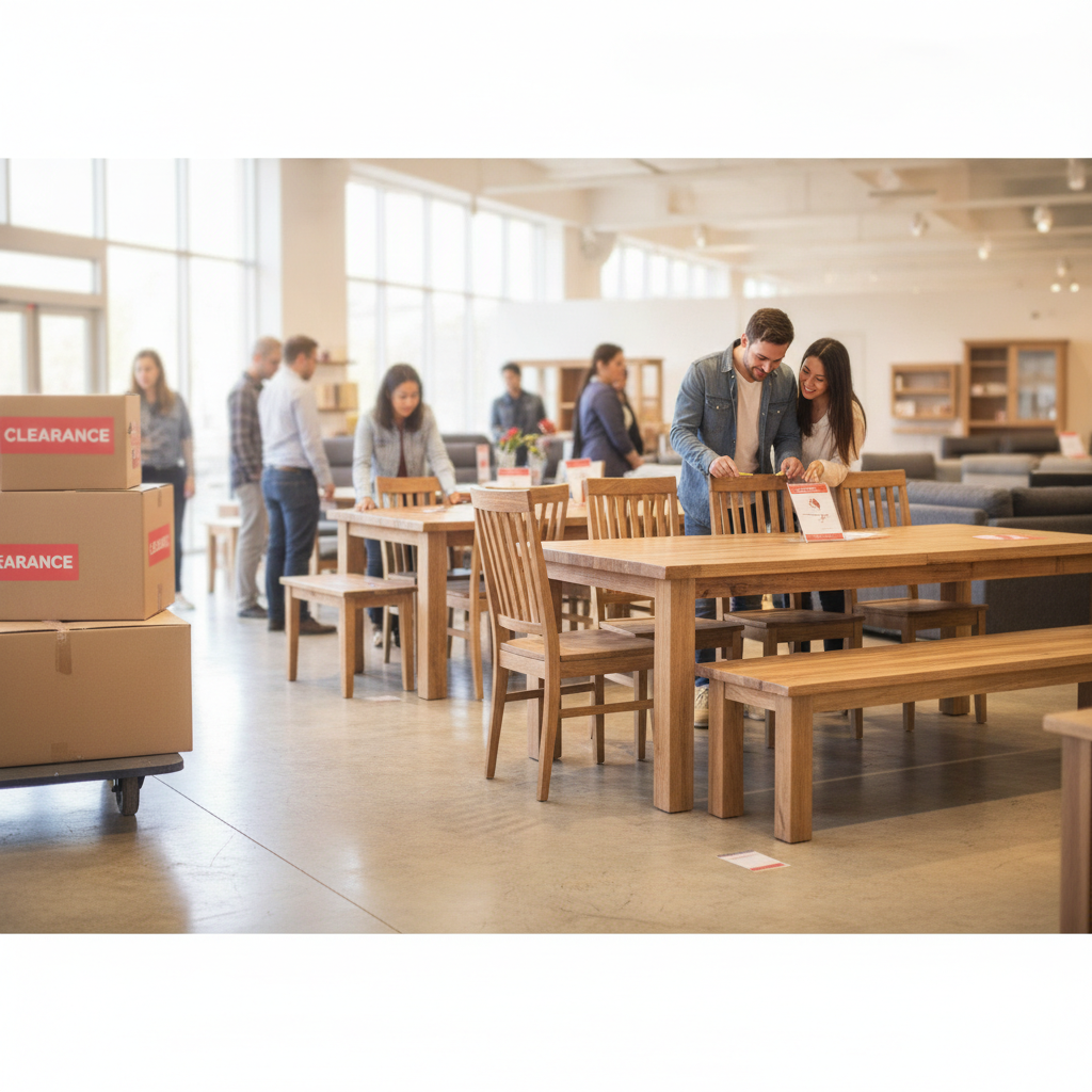 How Buying End-of-Line Furniture From Showroom Floor Clearance Events Gets You Solid-Wood Pieces at Flat-Pack Prices