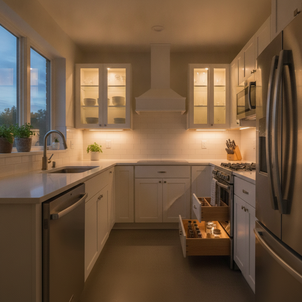 How to Use Cabinet Interior Lighting to Make Small Kitchens Feel Larger Without Renovation