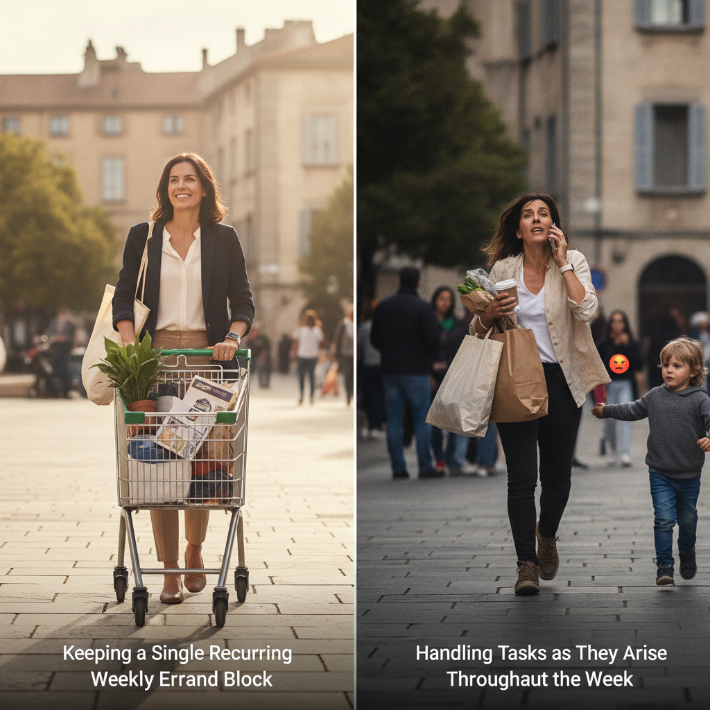 Why Keeping a Single Recurring Weekly Errand Block Outperforms Handling Tasks as They Arise Throughout the Week