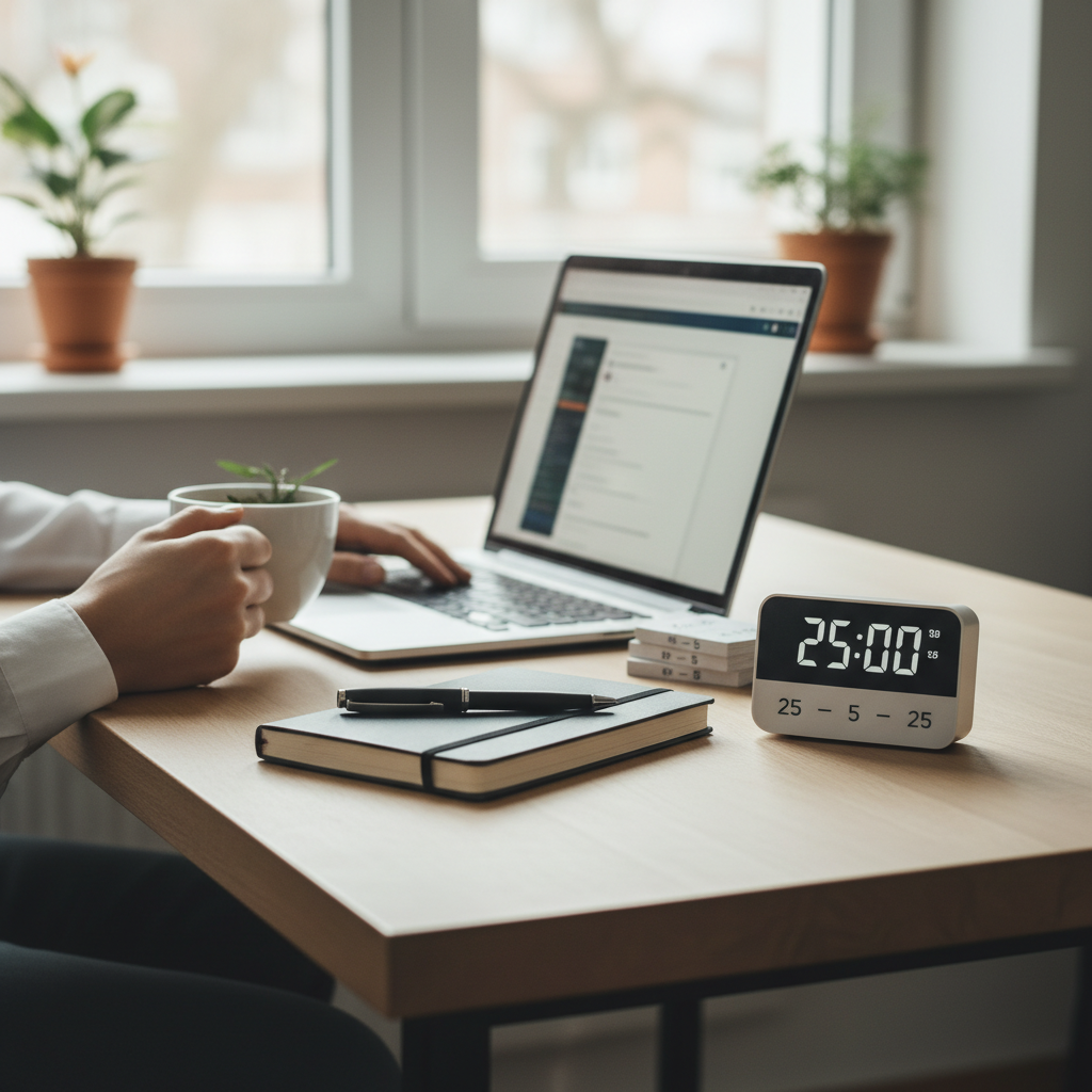 How the 25-5-25 Focus Block Method Eliminates Multitasking While Boosting Deep Work Productivity