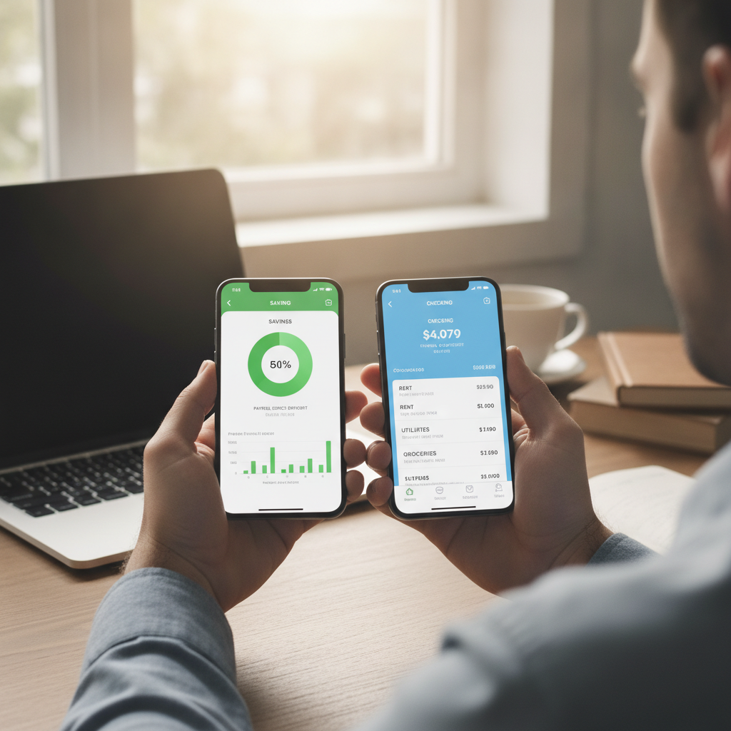 How Splitting Direct Deposits Across Two Accounts at Payroll Level Automates the Pay-Yourself-First Principle