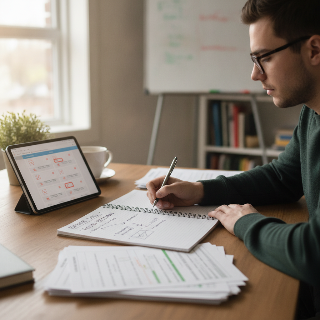 How Writing a Brief Post-Session Error Log After Practice Problems Accelerates Skill Correction Faster Than Reviewing Correct Answers