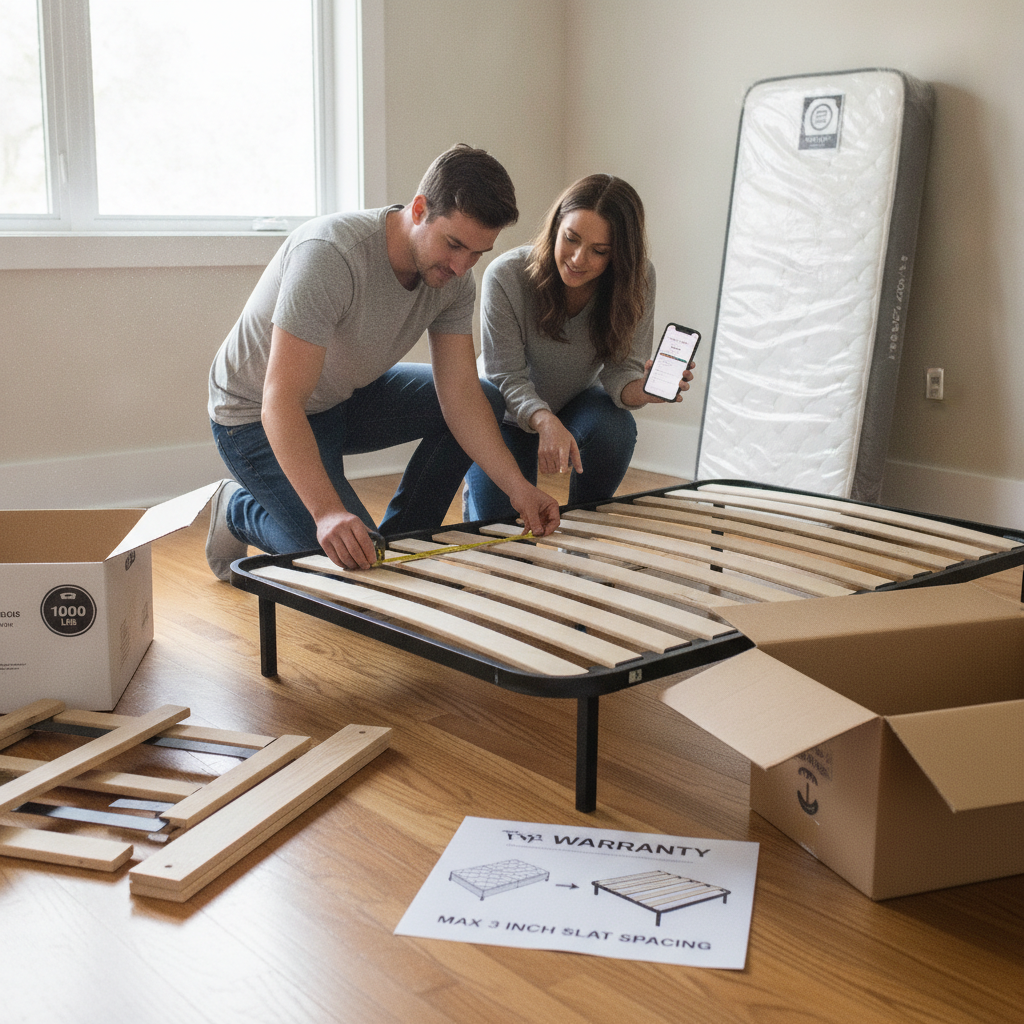 How Reading Bed Frame Weight Ratings and Slat Spacing Specs Before Buying Prevents Premature Sagging and Costly Mattress Voided Warranties