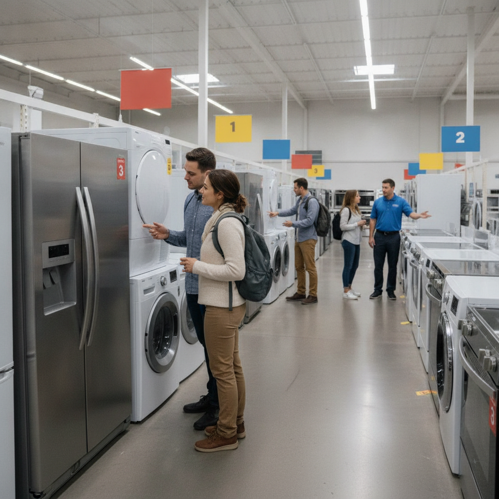 How Appliance Scratch-and-Dent Outlet Sections at Big-Box Stores Work and What Defect Categories Are Actually Safe to Buy