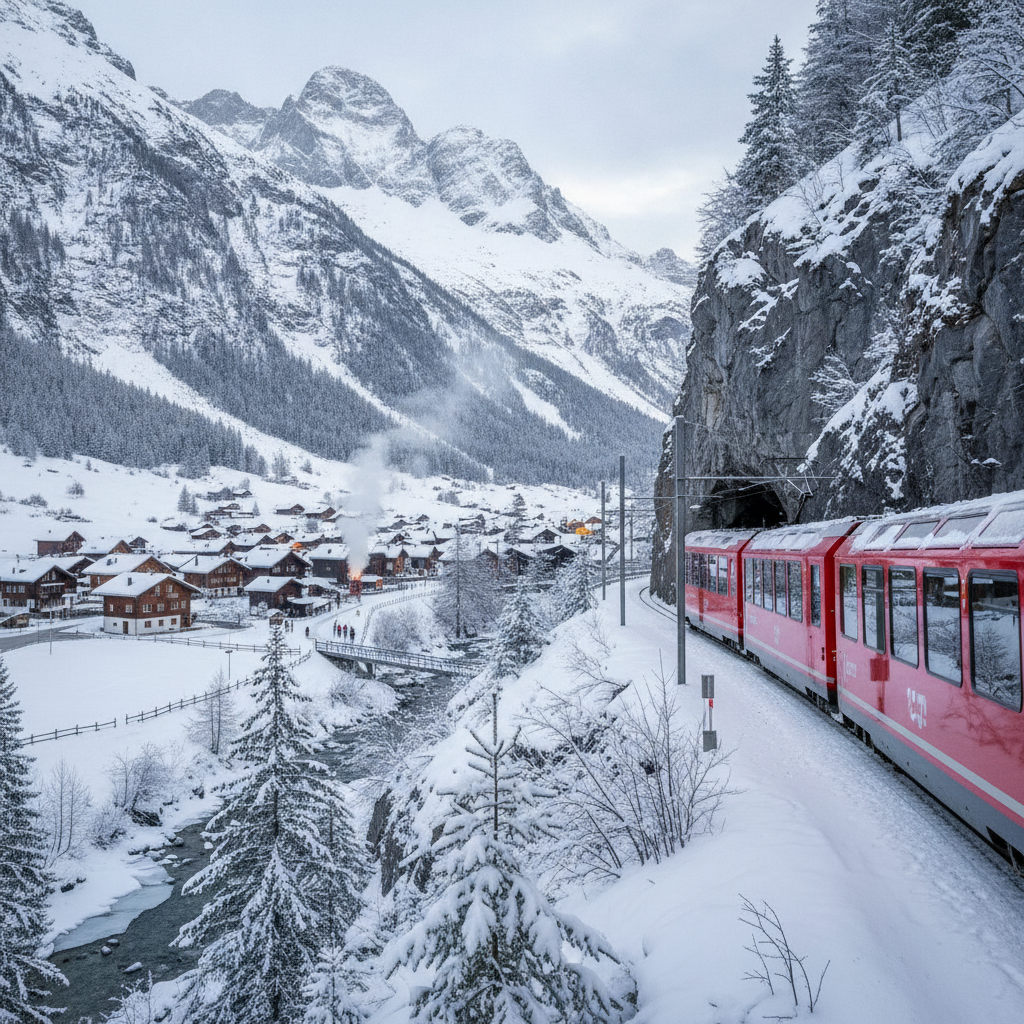 How to Use Thermal Train Routes Through the Swiss Alps in Winter to Access Uncrowded Villages at a Fraction of Peak Season Prices