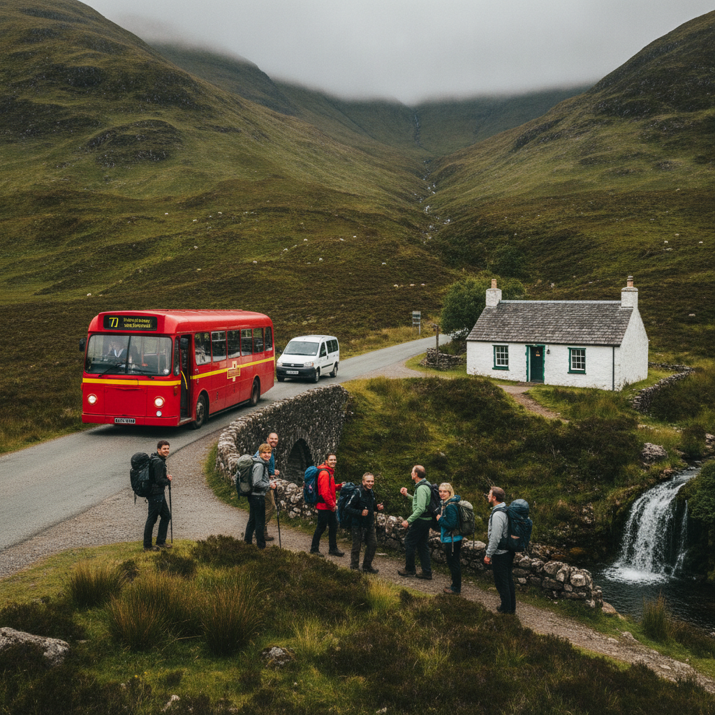 How Traveling the Scottish Highlands by Postbus Routes Instead of Rental Car Changes What You Access and What You Spend