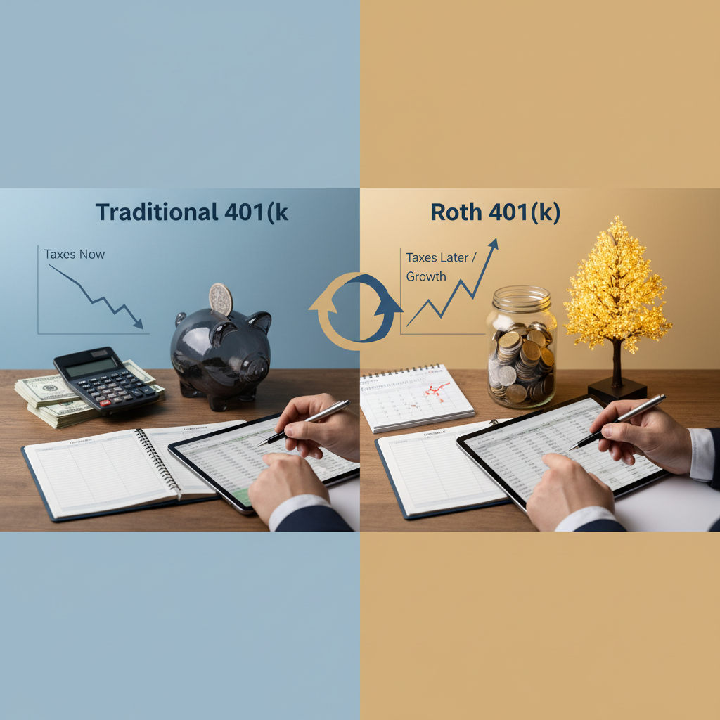 How Roth 401(k) vs Traditional 401(k) Contributions Affect Your Tax Strategy Based on Current Income and Retirement Timeline