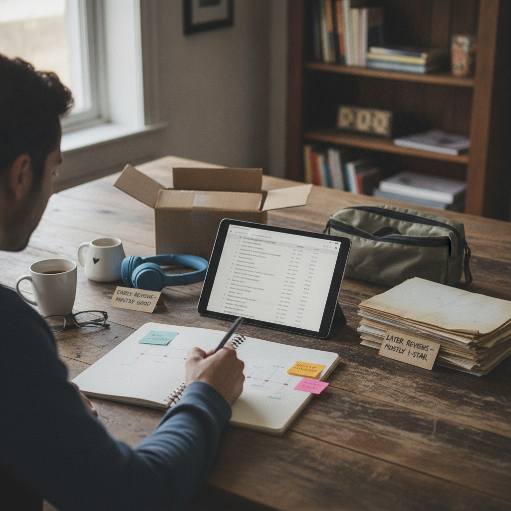 How Reading a Product's One-Star Reviews in Chronological Order Rather Than by Rating Tells You When Quality Actually Changed